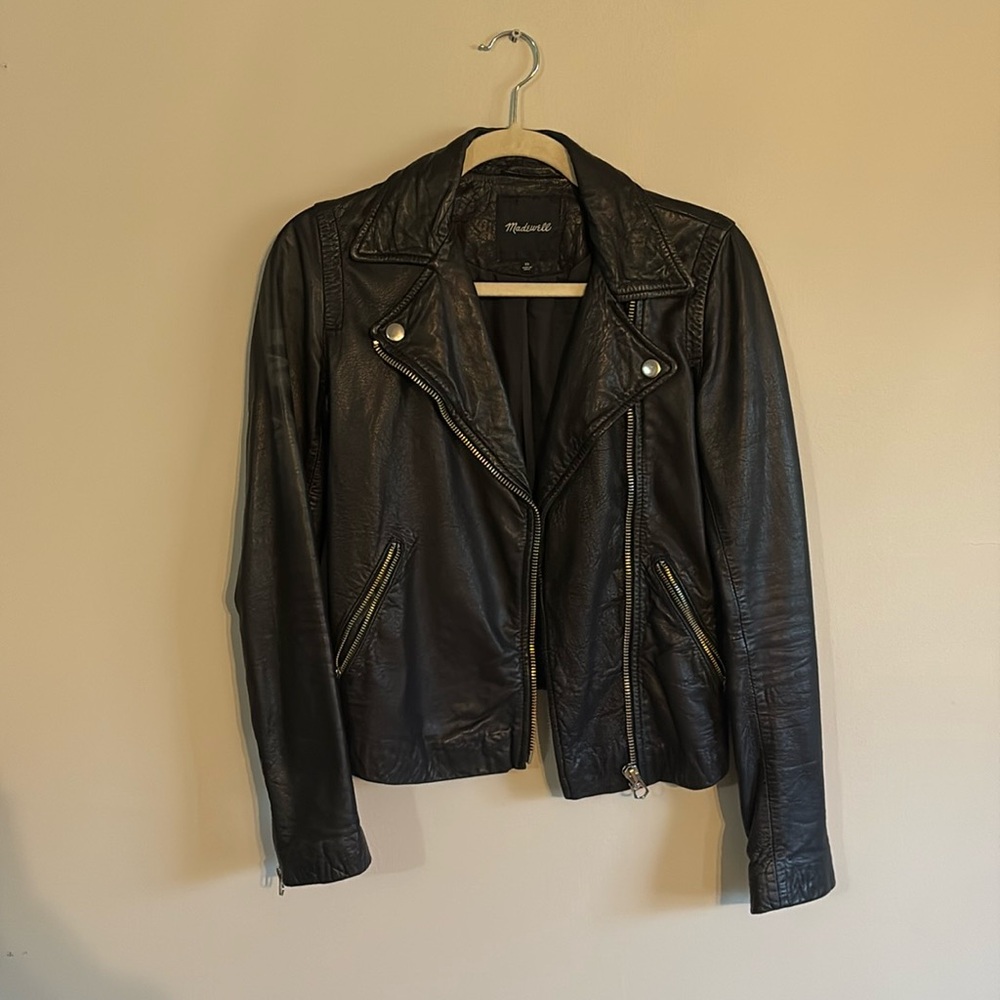 Madewell genuine, leather jacket